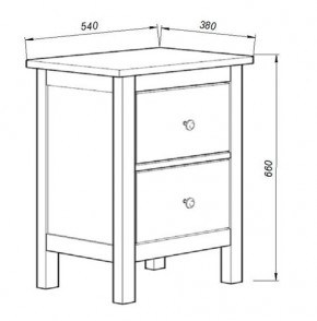 Комод 02 Кантри белый с двумя ящиками в Нягани - nyagan.ok-mebel.com | фото 3