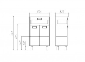 Комод 50 Cube с 1 ящиком Домино (DC5015K) в Нягани - nyagan.ok-mebel.com | фото 3