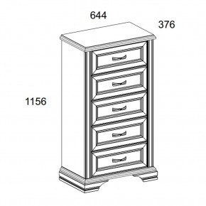 Комод 5S, MONAKO, цвет Сосна винтаж/дуб анкона в Нягани - nyagan.ok-mebel.com | фото 2