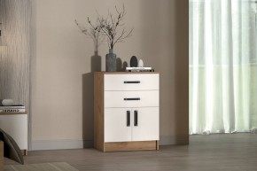 Комод Эконом (Дуб крафт золотой/Белый текстурный) в Нягани - nyagan.ok-mebel.com | фото 3
