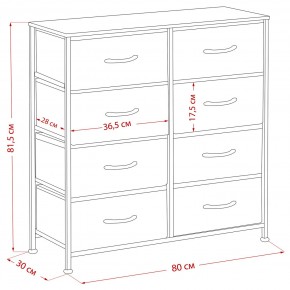 Комод Leset Линкс 8 ящ. (к/з), Каркас Белый, ящики Белые в Нягани - nyagan.ok-mebel.com | фото 8