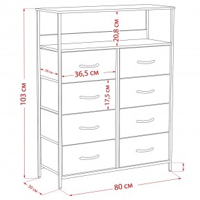 Комод Leset Локи 8 ящ. с полкой в Нягани - nyagan.ok-mebel.com | фото 12