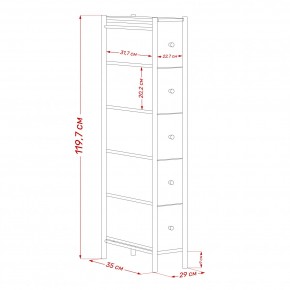 Комод Leset Нирита/Хайди узкий 5 ящиков в Нягани - nyagan.ok-mebel.com | фото 11