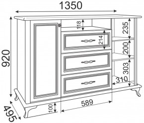 Комод М03 Скарлетт (бодега светлая) в Нягани - nyagan.ok-mebel.com | фото 2