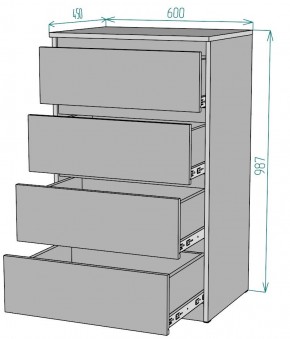 Комод Мальта K131 в Нягани - nyagan.ok-mebel.com | фото 2