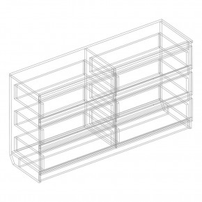 Комод с 6 ящиками 1200 "Бьянко" (Белый лофт) в Нягани - nyagan.ok-mebel.com | фото 3