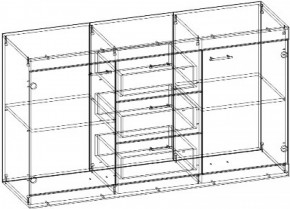 СОНАТА КС-1500 Комод (Дуб сонома/Белый глянец) в Нягани - nyagan.ok-mebel.com | фото 2