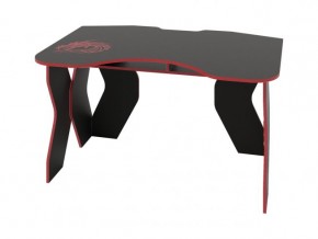 Компьютерный стол КЛ №9.0 (Черный/Красный) в Нягани - nyagan.ok-mebel.com | фото