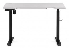 Компьютерный стол Маркос с механизмом подъема 120х75х75 белая шагрень / черный в Нягани - nyagan.ok-mebel.com | фото 3