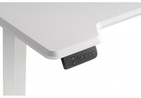 Компьютерный стол Маркос с механизмом подъема 120х75х75 белый / шагрень белая в Нягани - nyagan.ok-mebel.com | фото 7