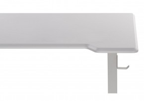 Компьютерный стол Маркос с механизмом подъема 120х75х75 белый / шагрень белая в Нягани - nyagan.ok-mebel.com | фото 8