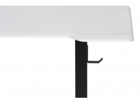 Компьютерный стол Маркос с механизмом подъема 140х80х75 белая шагрень / черный в Нягани - nyagan.ok-mebel.com | фото 6