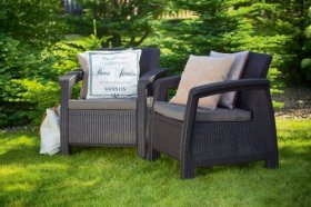 Комплект кресел Корфу Дуо (Corfu Duo set) графит в Нягани - nyagan.ok-mebel.com | фото 4
