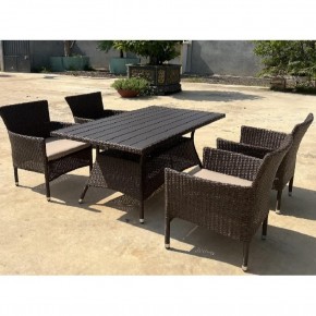 Комплект мебели из иск. ротанга AM-196B/T196 Brown 4Pcs (4+1) в Нягани - nyagan.ok-mebel.com | фото 3
