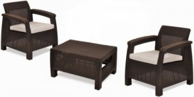 Комплект мебели Корфу Уикенд (Corfu Weekend) коричневый - серо-бежевый * в Нягани - nyagan.ok-mebel.com | фото