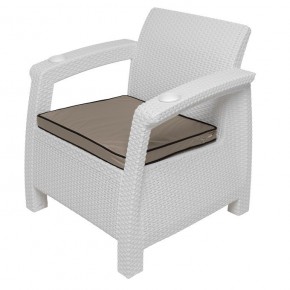 Комплект на балкон Yalta Premium Balcony Set (Ялта) белый (+подушки под спину) в Нягани - nyagan.ok-mebel.com | фото 6