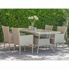 Комплект плетеной мебели AM-196/T196 Beige 4Pcs (4+1) в Нягани - nyagan.ok-mebel.com | фото