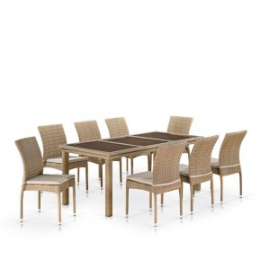 Комплект плетеной мебели T365/Y380B-W65 Light Brown (8+1) в Нягани - nyagan.ok-mebel.com | фото 1