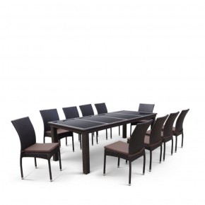 Комплект плетеной мебели T438/Y380A-W53 Brown (10+1) в Нягани - nyagan.ok-mebel.com | фото 3