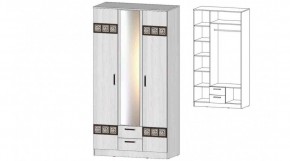 КОСТА-РИКА Шкаф 3-х створчатый (анкор светлый) в Нягани - nyagan.ok-mebel.com | фото