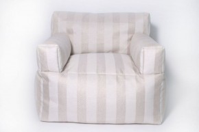 Кресло бескаркасное Уют полоса (Молочный) в Нягани - nyagan.ok-mebel.com | фото 2
