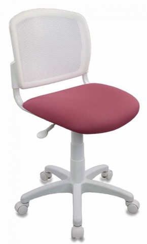 Кресло детское Бюрократ CH-W296NX/26-31 белый TW-15 розовый 26-31 в Нягани - nyagan.ok-mebel.com | фото