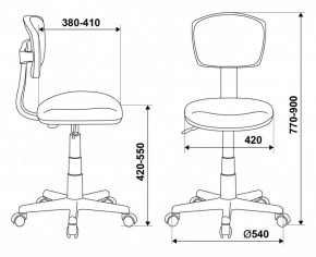 Кресло детское Бюрократ CH-W299/LB/TW-55 голубой в Нягани - nyagan.ok-mebel.com | фото 4