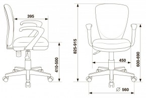 Кресло детское Бюрократ KD-W10AXSN/26-25 серый в Нягани - nyagan.ok-mebel.com | фото 4