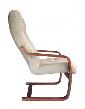 Кресло для отдыха (пружинка) Магнат 102-З-КР замша КРЕМ в Нягани - nyagan.ok-mebel.com | фото 2