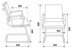 Кресло для посетителя Бюрократ CH-993-Low-V/Black на черный в Нягани - nyagan.ok-mebel.com | фото 3