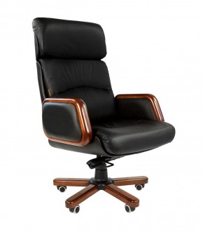 Кресло для руководителя CHAIRMAN 417 (Натуральная кожа) Черное в Нягани - nyagan.ok-mebel.com | фото