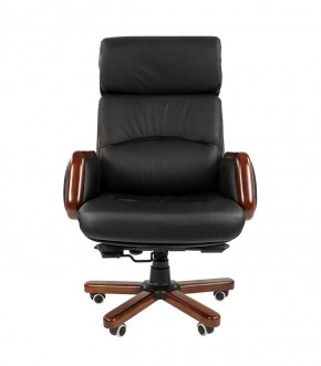 Кресло для руководителя CHAIRMAN 417 (Натуральная кожа) Черное в Нягани - nyagan.ok-mebel.com | фото 2