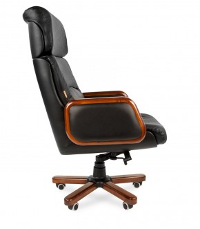 Кресло для руководителя CHAIRMAN 417 (Натуральная кожа) Черное в Нягани - nyagan.ok-mebel.com | фото 3
