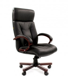Кресло для руководителя CHAIRMAN  421 (Натуральная кожа) Черное в Нягани - nyagan.ok-mebel.com | фото