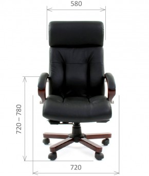 Кресло для руководителя CHAIRMAN  421 (Натуральная кожа) Черное в Нягани - nyagan.ok-mebel.com | фото 4
