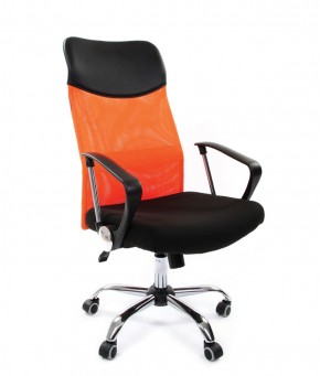 Кресло для руководителя CHAIRMAN 610 N (15-21 черный/сетка оранжевый) в Нягани - nyagan.ok-mebel.com | фото
