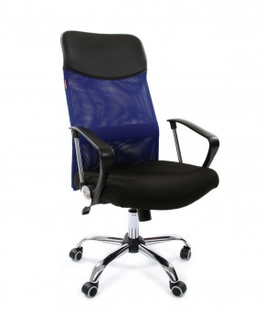 Кресло для руководителя CHAIRMAN 610 N (15-21 черный/сетка синий) в Нягани - nyagan.ok-mebel.com | фото
