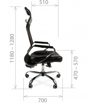 Кресло для руководителя CHAIRMAN 700 (Сетка) Черное в Нягани - nyagan.ok-mebel.com | фото 5