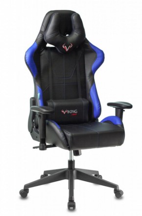 Кресло игровое Бюрократ VIKING 5 AERO BLUE черный/синий в Нягани - nyagan.ok-mebel.com | фото