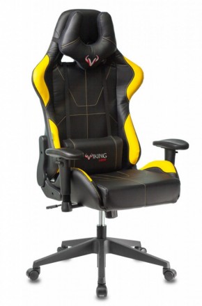 Кресло игровое Бюрократ VIKING 5 AERO YELLOW черный/желтый в Нягани - nyagan.ok-mebel.com | фото