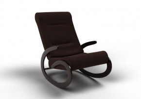 Кресло-качалка Мальта 10-Т-Ш (ткань/венге) ШОКОЛАД в Нягани - nyagan.ok-mebel.com | фото 1