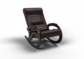 Кресло-качалка Вилла 11-К-КР (экокожа/венге) КРЕМ в Нягани - nyagan.ok-mebel.com | фото 1