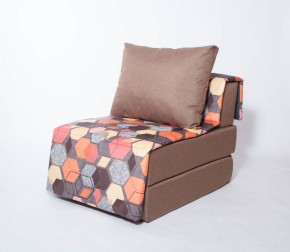 Кресло-кровать бескаркасное Харви (коричневый-геометрия браун) в Нягани - nyagan.ok-mebel.com | фото