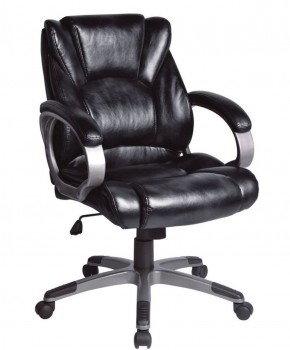 Кресло офисное BRABIX "Eldorado EX-504", экокожа, черное, 530874 в Нягани - nyagan.ok-mebel.com | фото