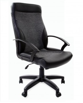 Кресло офисное BRABIX "Trust EX-535" (экокожа/черная/ткань серая) 531383 в Нягани - nyagan.ok-mebel.com | фото