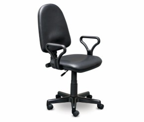 Кресло офисное Престиж+ (черный кожзам PV-1) г/п 140/ПВМ/ гольф в Нягани - nyagan.ok-mebel.com | фото 1