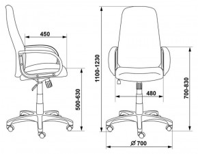 Кресло руководителя Бюрократ CH-808AXSN/G темно-серый 3C1 в Нягани - nyagan.ok-mebel.com | фото 3