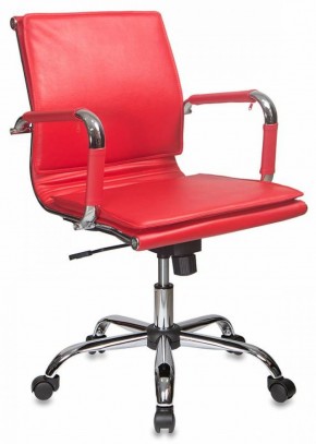 Кресло руководителя Бюрократ CH-993-LOW/RED красный в Нягани - nyagan.ok-mebel.com | фото