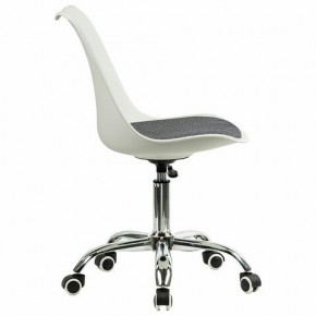 Кресло стул BRABIX "Eames MG-310 CH", хром, пластик белый, ткань серая, 532924 в Нягани - nyagan.ok-mebel.com | фото 3