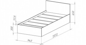 НИЦЦА-13 Кровать 900 с настилом ЛДСП (НЦ.13) в Нягани - nyagan.ok-mebel.com | фото 3